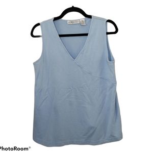 Light Blue Words Out Maternity Tank Top